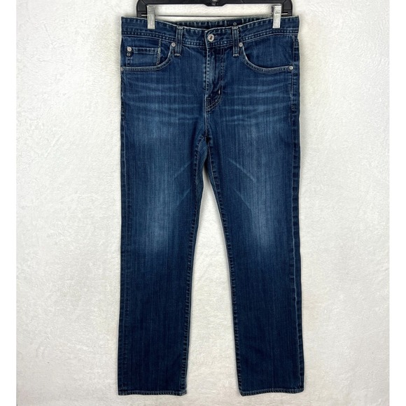 Ag Adriano Goldschmied Other - Adriano Goldschmied Jeans Mens 32x32 Straight Leg Blue Wash Denim Stretch